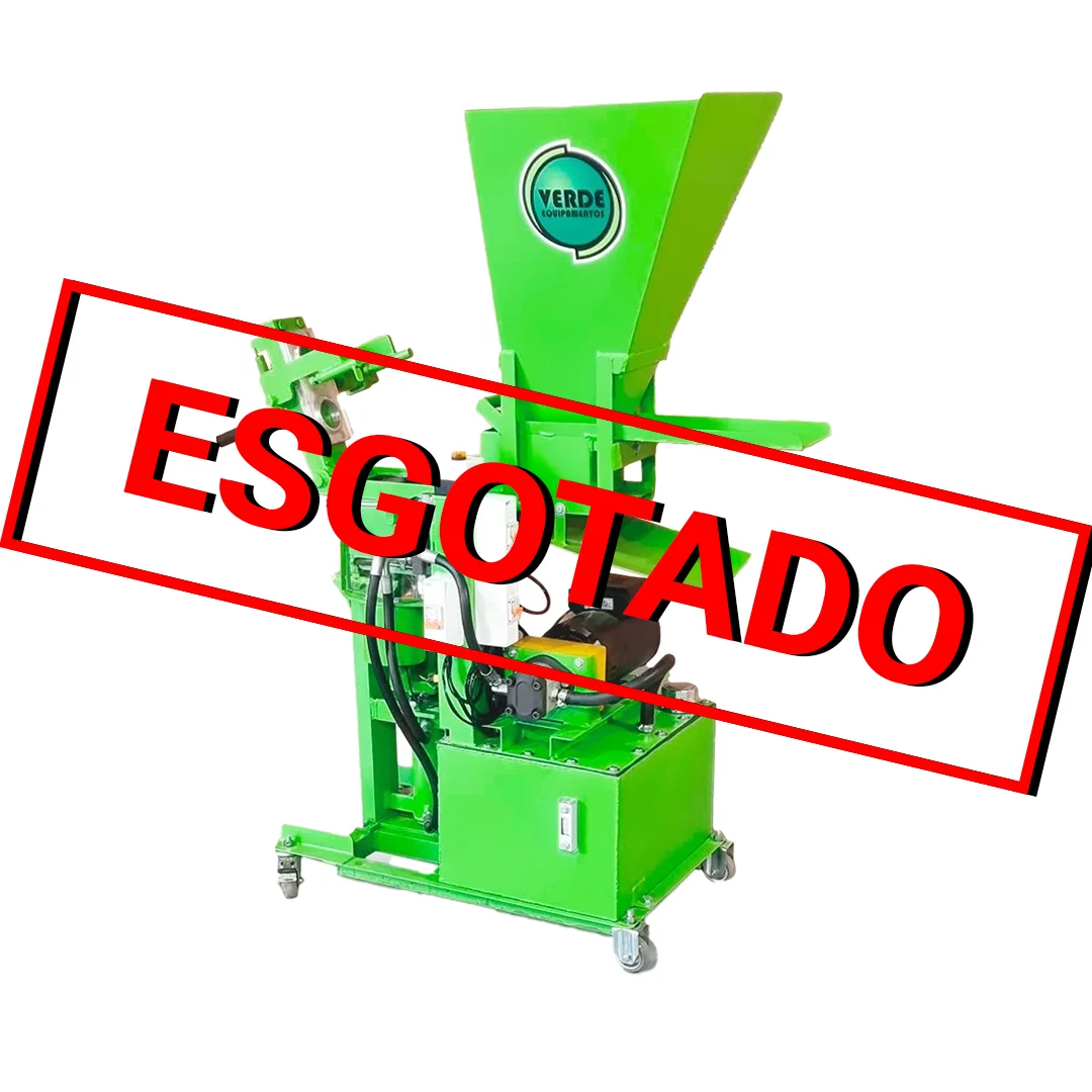 Prensa Hidráulica <br> Produz até 3000 tijolos dia