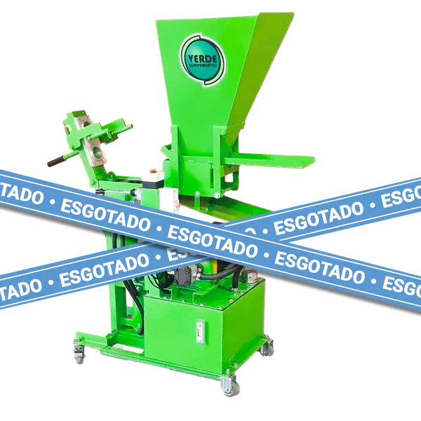 Prensa Hidráulica <br> Produz até 3000 tijolos dia
